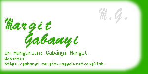 margit gabanyi business card