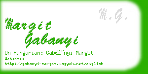 margit gabanyi business card